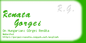 renata gorgei business card